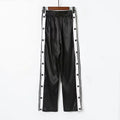 Fashion High Waist Wide Leg Pants for Women - Stripe Design