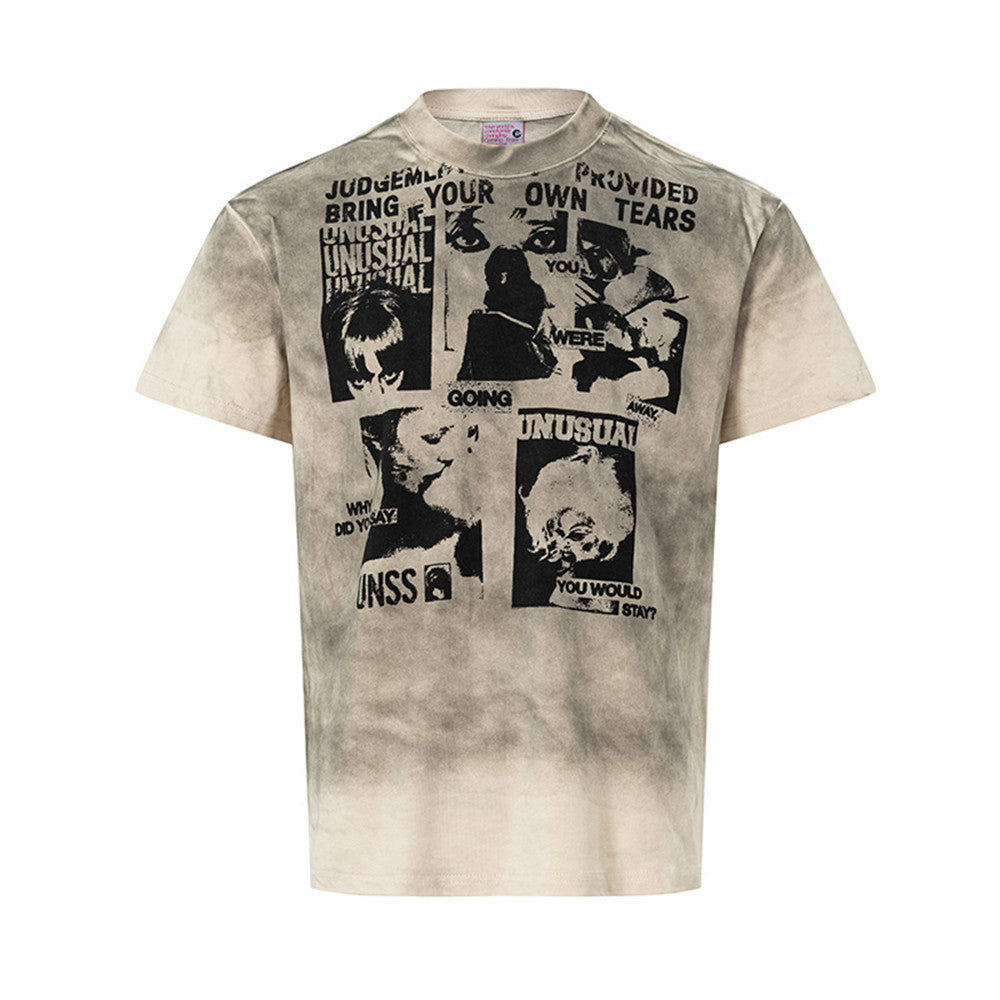 Make old dirty short sleeved t-shirts
