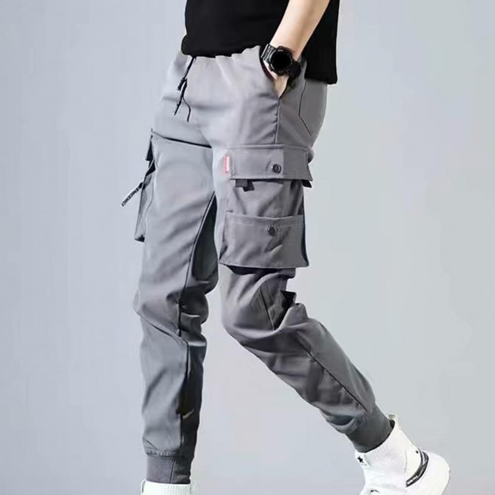 Pantalon Harem Homme Hip Hop Jogger Automne Nouveau Pantalon Cargo Homme Slim Fit Multi-poches Uni