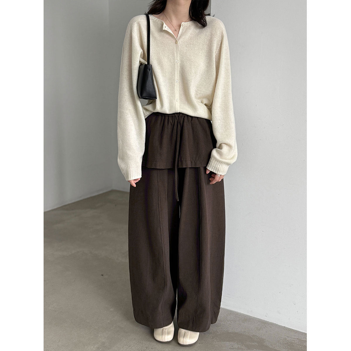 Sense Faux Two-Piece Skirt Pants Women's Autumn Loose Slimming Hip-Hiding Wide-Leg Pants