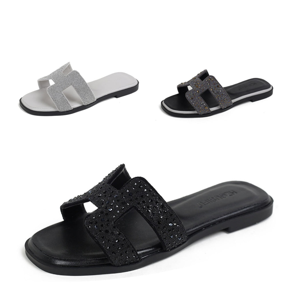 Sandales à plateforme Color-block pour Femme, Chaussures de plage et de voyage
