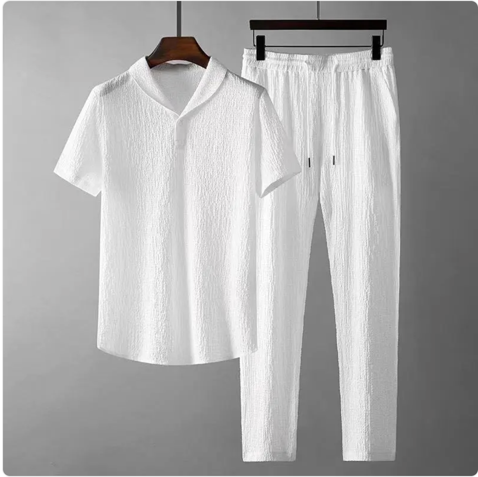 Men's Summer Casual Short Sleeve Set