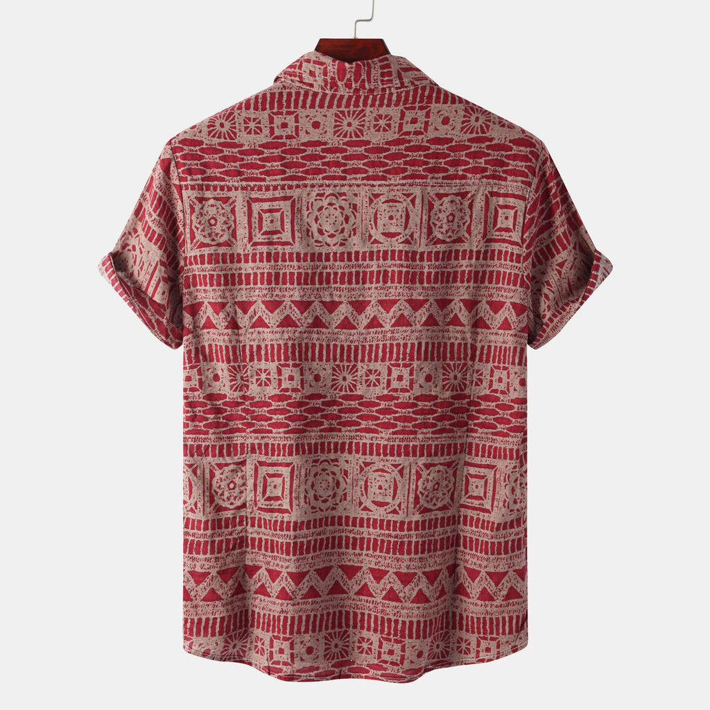 Men's Floral Short-Sleeved Shirt - Summer Collection