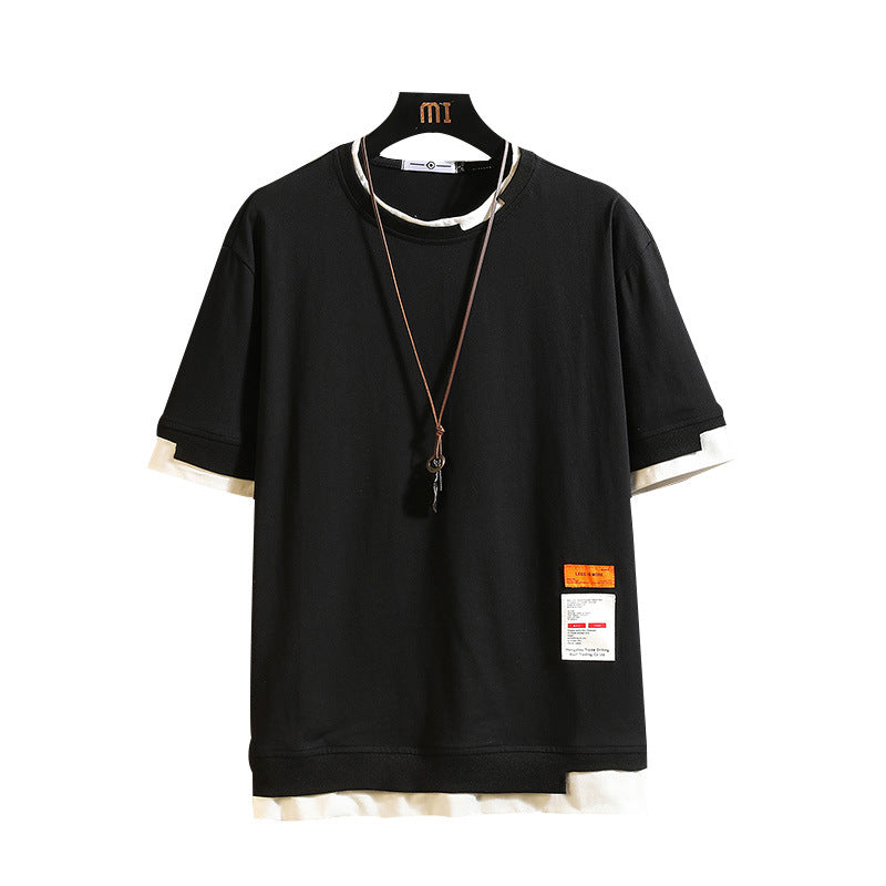 T-shirt color block pour homme - Coupe décontractée