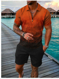 Ensemble de polo de sport d'été à manches courtes pour homme (2 pièces)