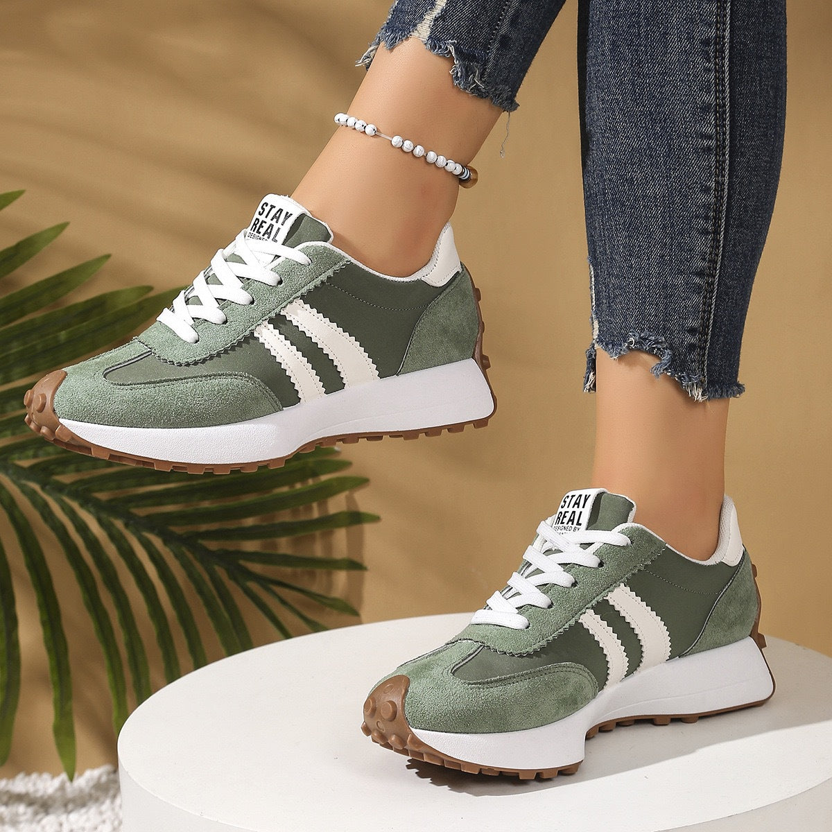 Chaussures Femme à Grosse Semelle Baskets Chunky Décontractées pour Étudiantes Chaussures Athlétiques pour Femmes