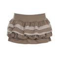 Jupe kaki rétro multicouche style ballet avec ourlet tulipe pour jeunes femmes