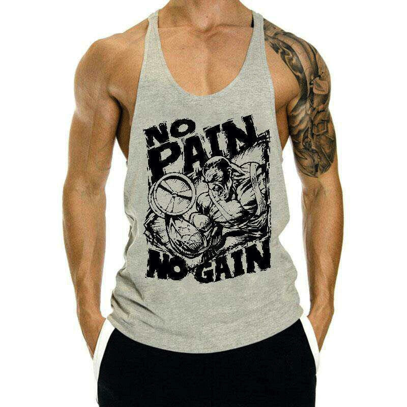 Débardeur de fitness pour homme, ample, avec dos nageur, sans manches, en coton, pour le basketball et le sport, haut tendance pour la musculation