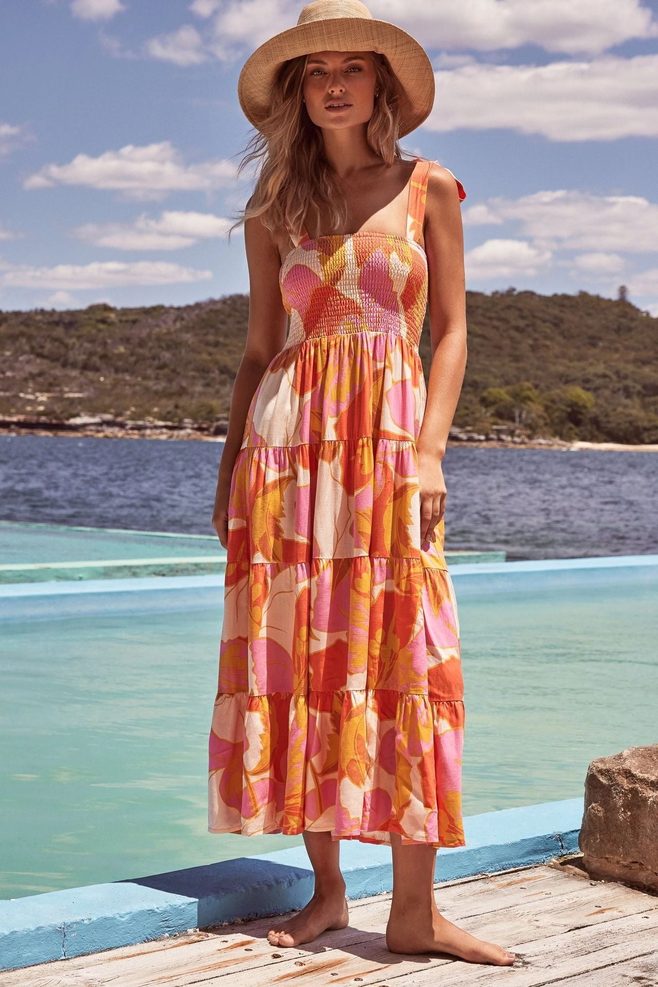Robe salopette européenne et américaine, vêtements pour femmes, nouvelle robe décontractée printemps et été, jupe taille haute imprimée