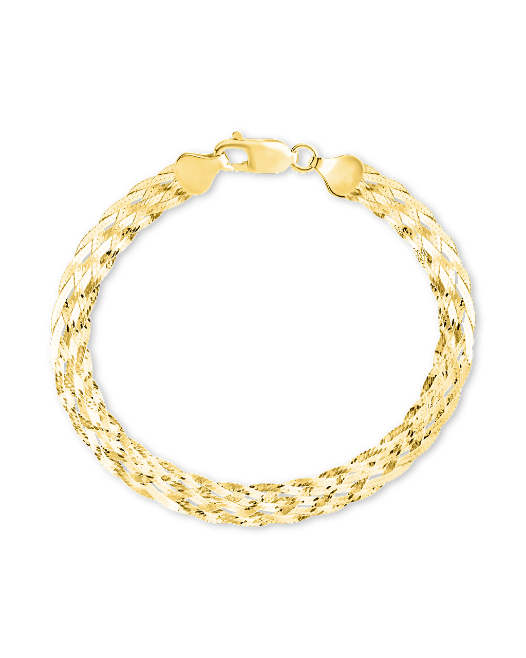 Bracelet en argent sterling maille tressée