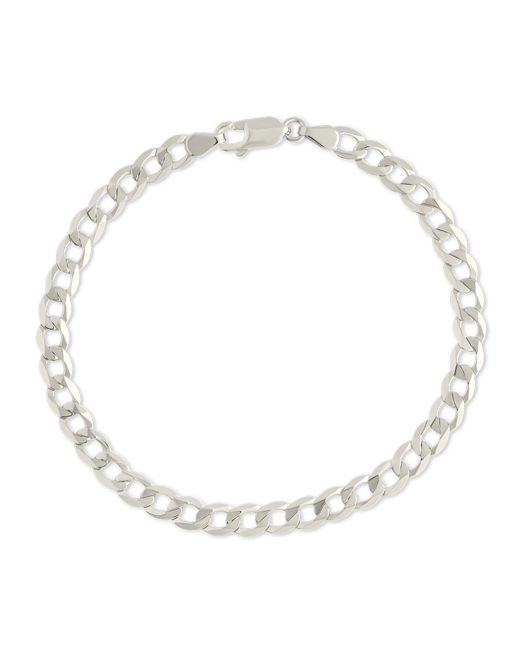 Bracelet chaîne maille cubaine Malena en argent sterling