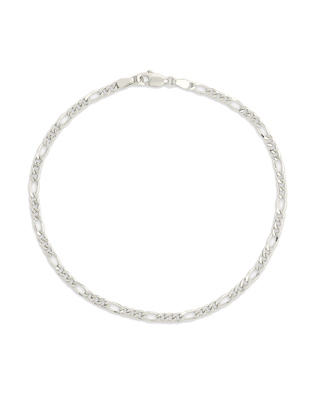 Bracelet en argent sterling à chaîne Figaro délicate Anne
