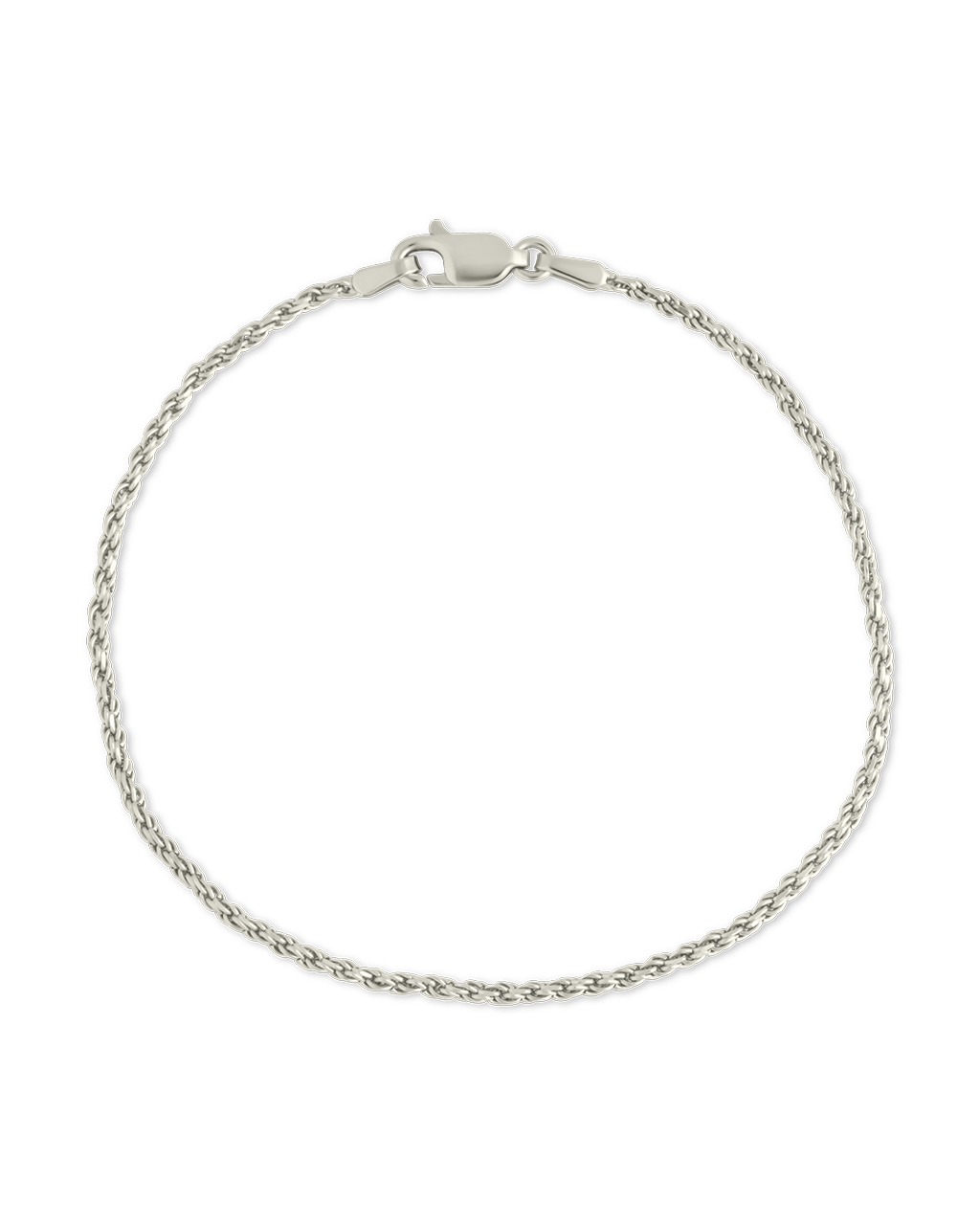 Bracelet chaîne cordelette fin Belen en argent sterling