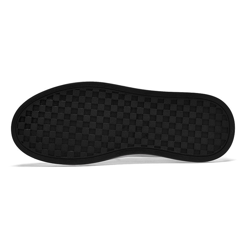 Baskets basses en cuir pour homme avec semelle épaisse et rehausseur intégré