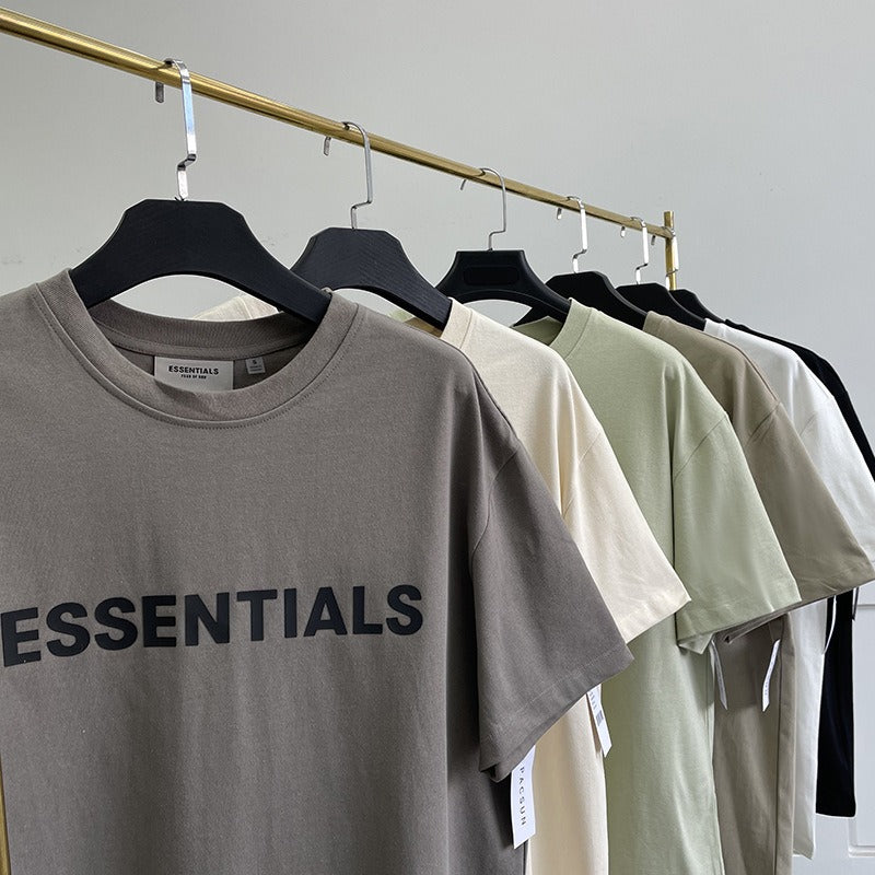 FEAR OF GOD ESSENTIALS Double Thread Chest Letter High Street T-shirt à manches courtes Homme et Femme Mode Signature