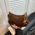 Sac à bandoulière polyvalent avec chaîne en forme de dumpling