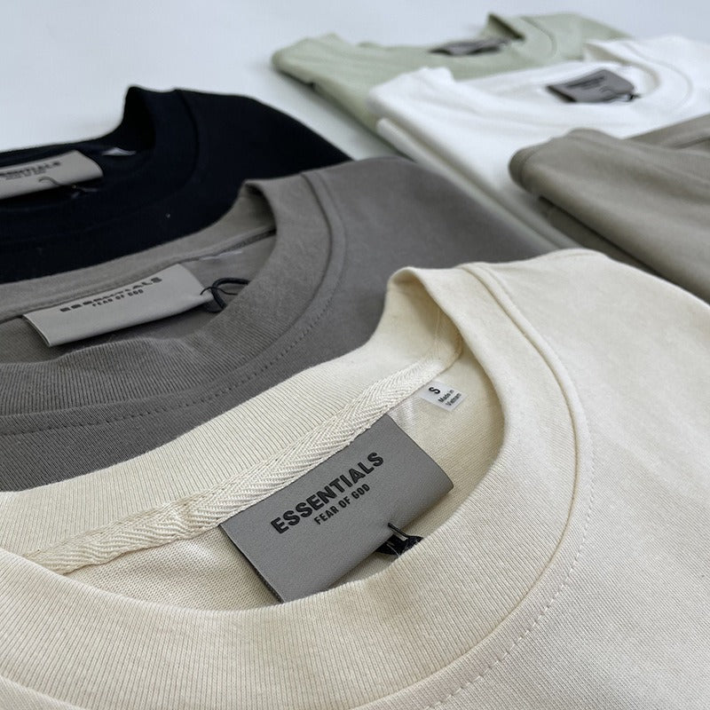 FEAR OF GOD ESSENTIALS Double Thread Chest Letter High Street T-shirt à manches courtes Homme et Femme Mode Signature