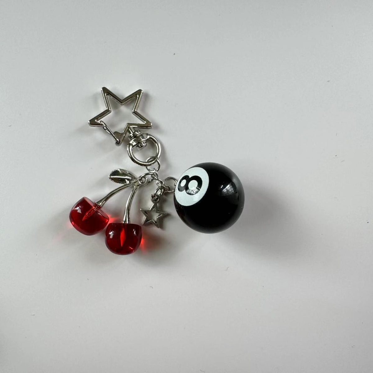 Cherry metal pendant jewelry bag pendant keychain cherry crystal key pendant