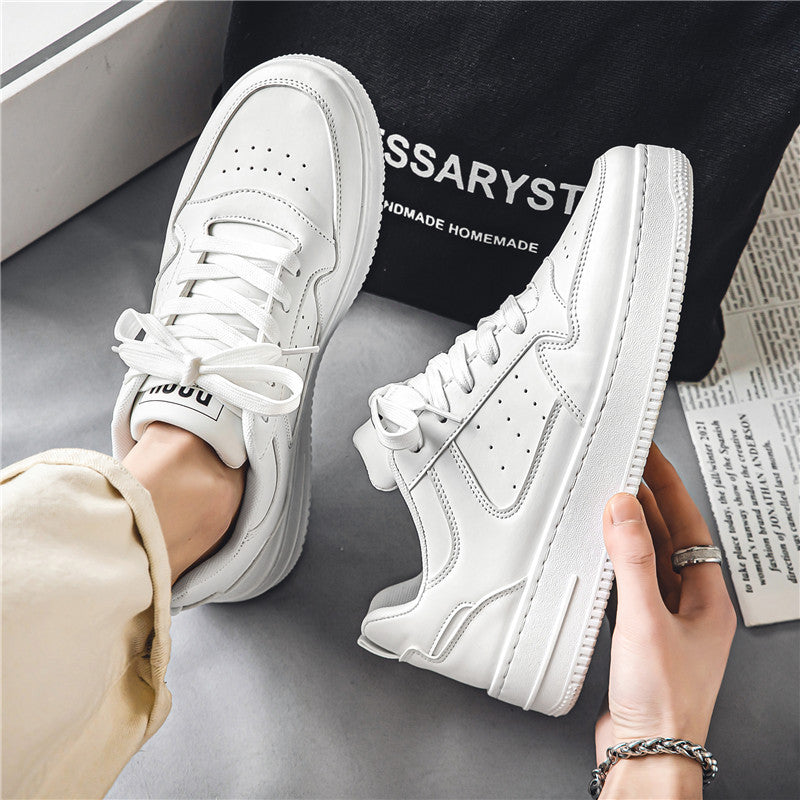 Baskets Chunky Blanches Respiration Nouvelle Printemps pour Étudiants, Chaussures Athlétiques Décontractées à Semelle Épaisse Tendance et Polyvalentes pour Adolescents, Style Skate Basse