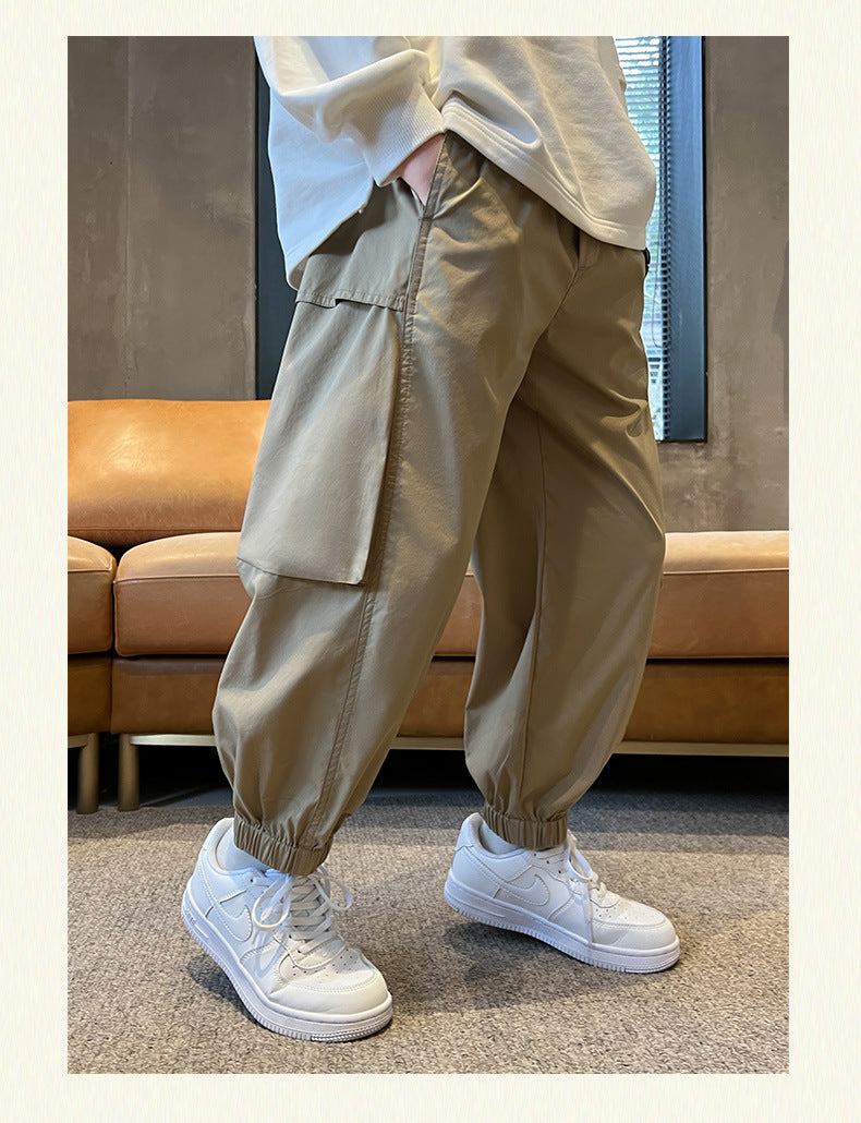 Pantalon de travail pour garçons, pantalon de sport décontracté de marque de mode printemps et automne, pantalon de printemps pour enfants