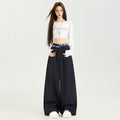 Pantalon décontracté pour femme, coupe large, style coréen