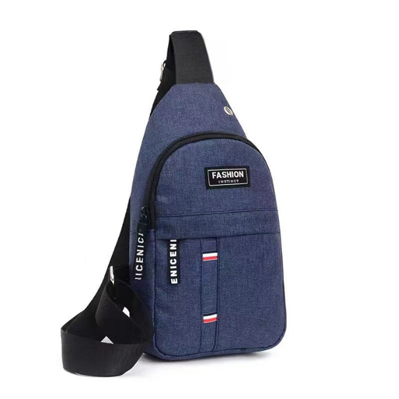 Sac de poitrine Outdoor Randonnée Vélo Sac bandoulière en toile pour homme Sac de sport de rue Sac à dos à la mode