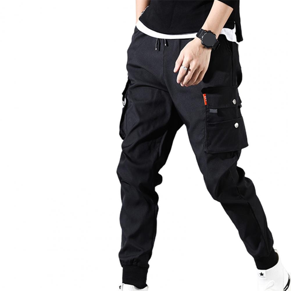 Pantalon Harem Homme Hip Hop Jogger Automne Nouveau Pantalon Cargo Homme Slim Fit Multi-poches Uni