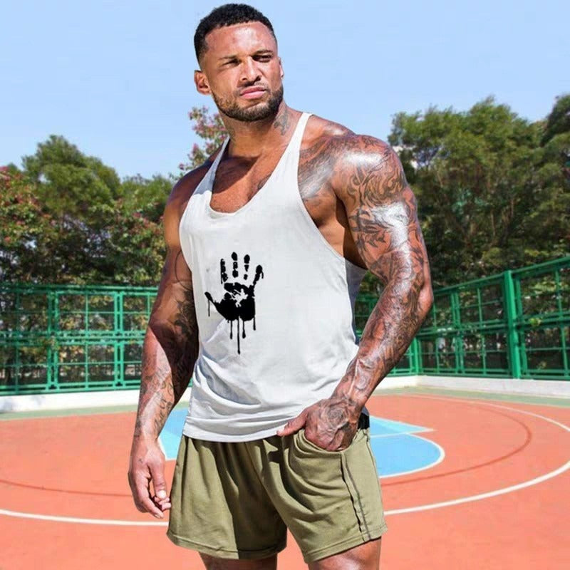 Débardeur de fitness pour hommes, débardeur de sport d'été, débardeur musclé en coton absorbant la transpiration, débardeur gaufré à fines bretelles