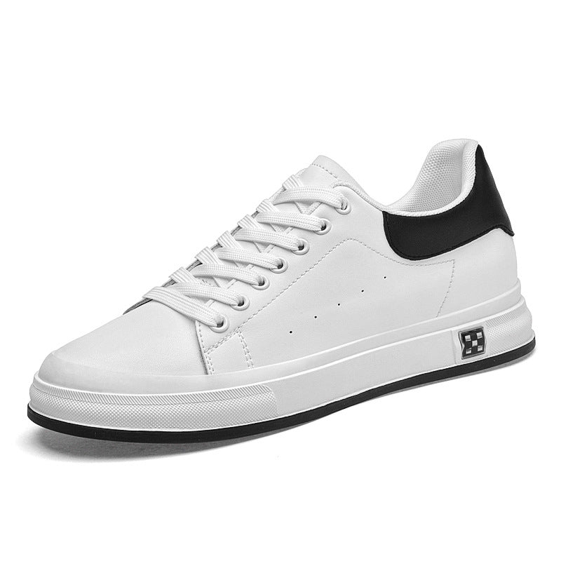 Baskets basses en cuir pour homme avec semelle épaisse et rehausseur intégré