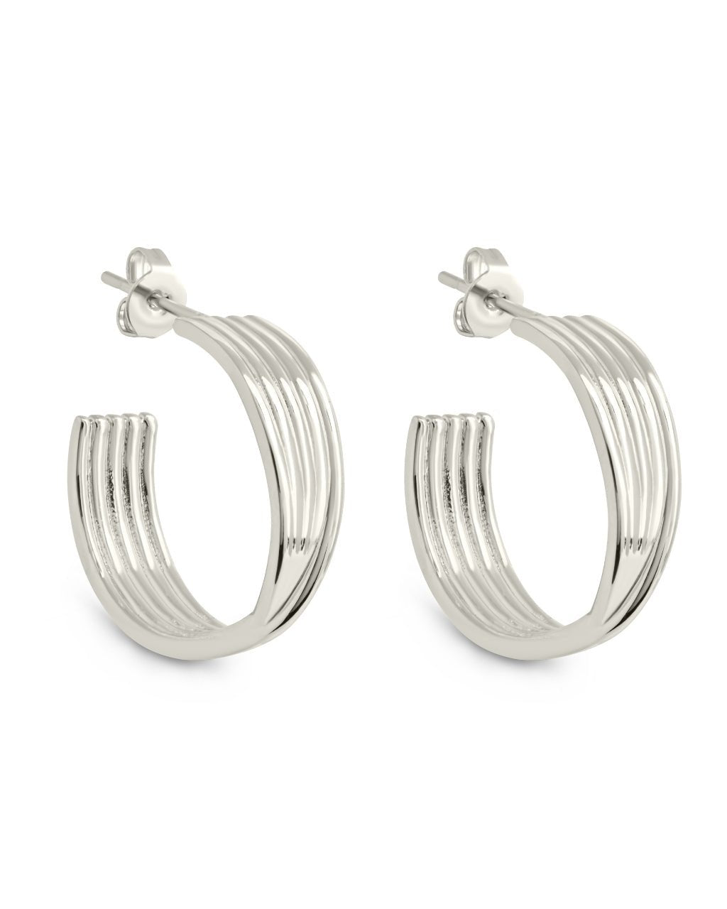 Boucles d'oreilles créoles texturées Katya