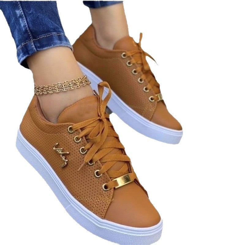 Chaussures simples surdimensionnées pour femmes, bout rond, semelle épaisse