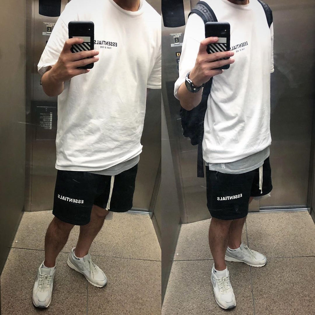 FOG Capri Saison de Dieu ESSENTIELS Tendance Shorts de Sport Décontractés Hommes et Femmes Pantalons à Cordon Tendance