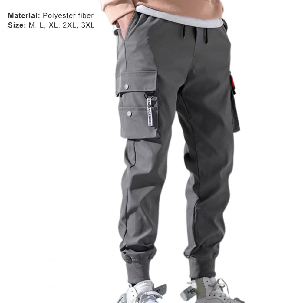 Pantalon Harem Homme Hip Hop Jogger Automne Nouveau Pantalon Cargo Homme Slim Fit Multi-poches Uni