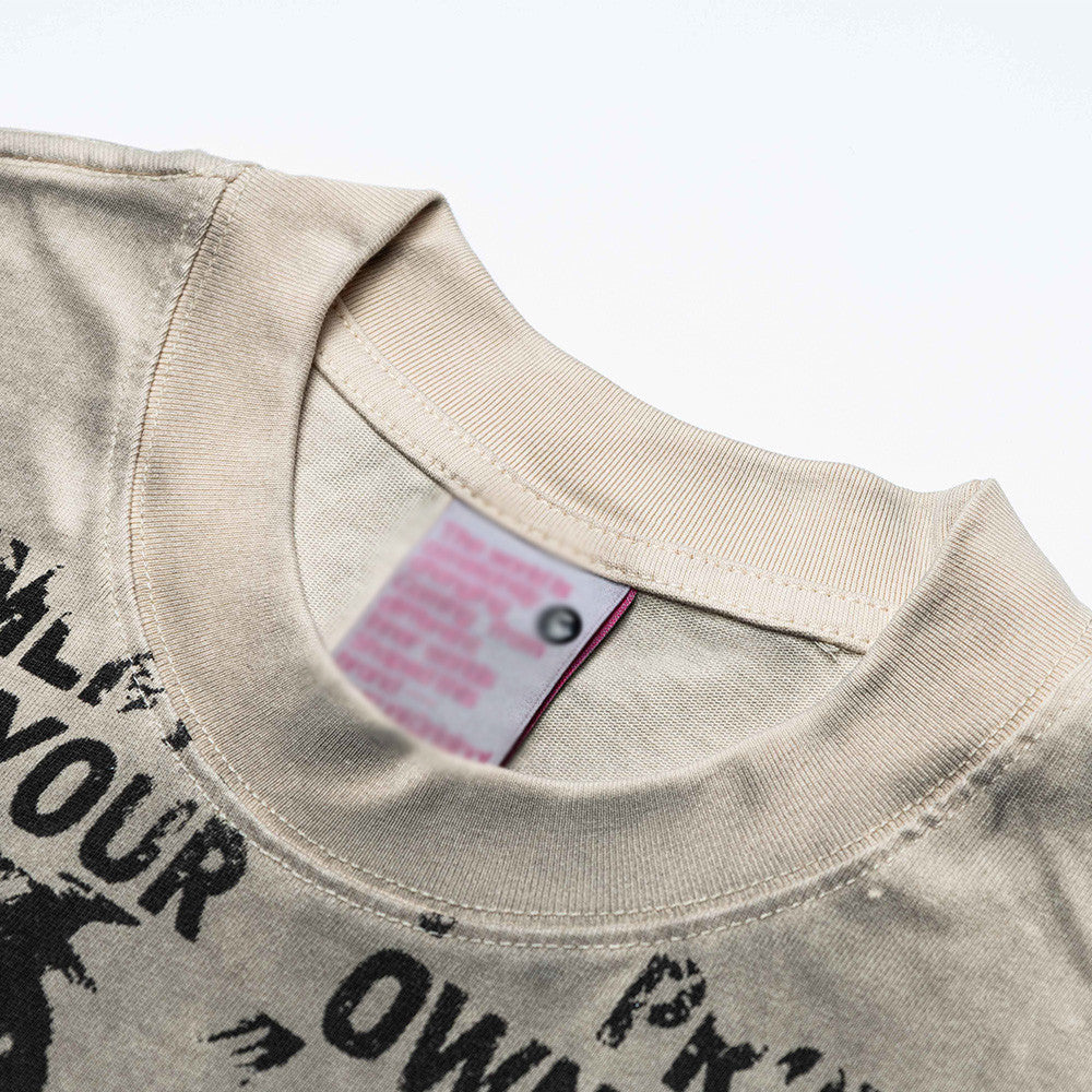 Make old dirty short sleeved t-shirts