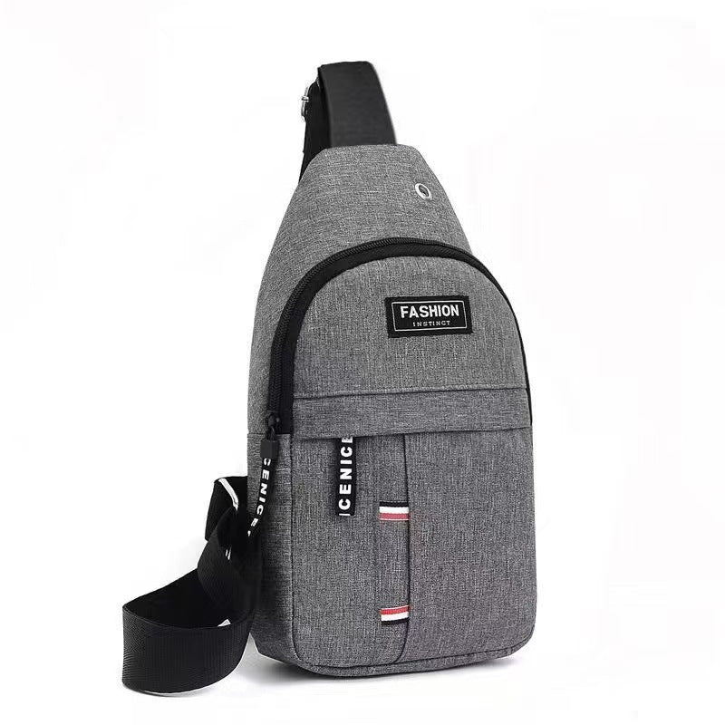 Sac de poitrine Outdoor Randonnée Vélo Sac bandoulière en toile pour homme Sac de sport de rue Sac à dos à la mode
