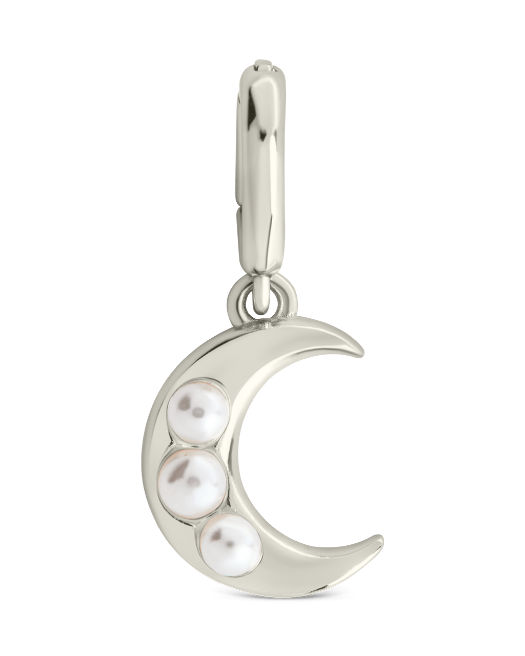 Breloque Lune en Argent Sterling et Perle