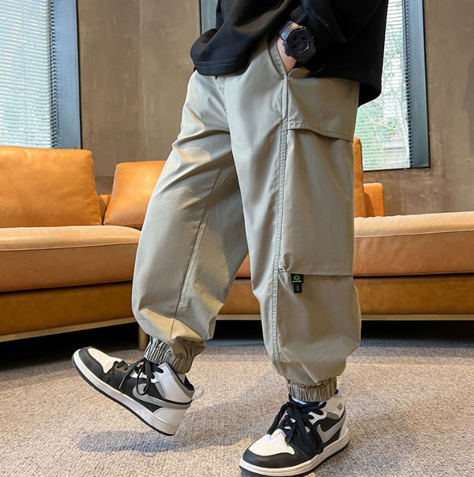Pantalon de travail pour garçons, pantalon de sport décontracté de marque de mode printemps et automne, pantalon de printemps pour enfants