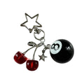 Cherry metal pendant jewelry bag pendant keychain cherry crystal key pendant