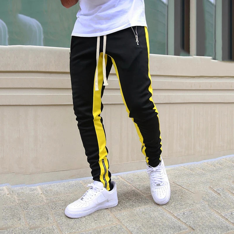 Pantalon de jogging décontracté pour hommes, vêtement de sport, bas de survêtement skinny, pantalon de sport