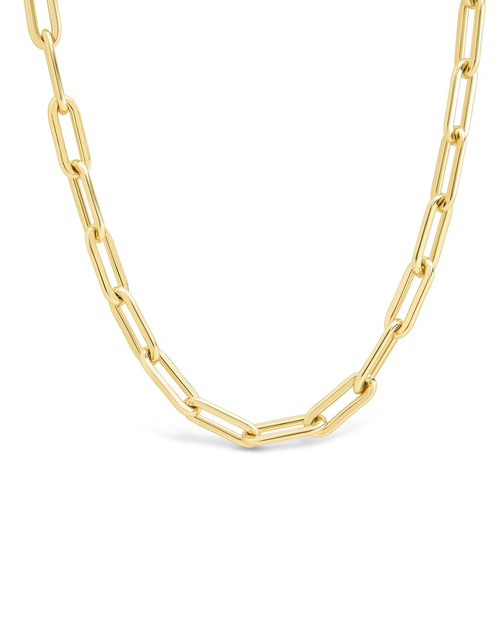 Collier chaîne trombone en argent sterling