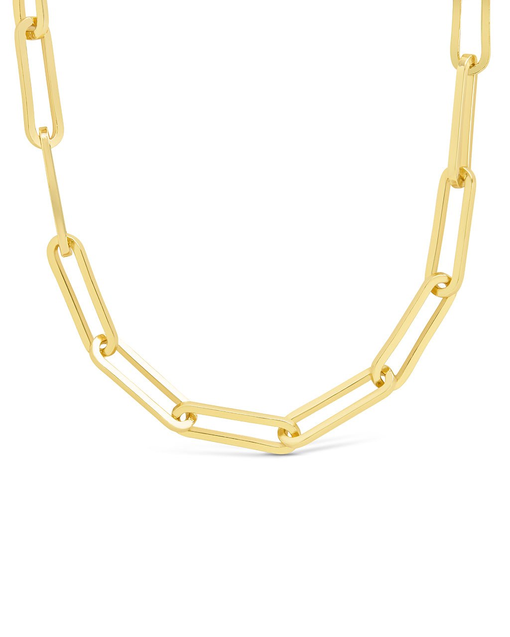 Collier chaîne trombone en argent sterling