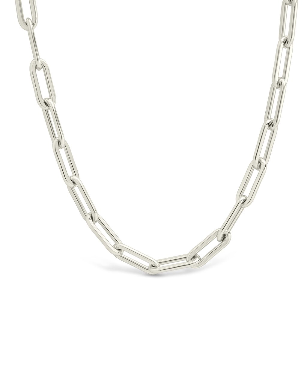 Collier chaîne trombone en argent sterling