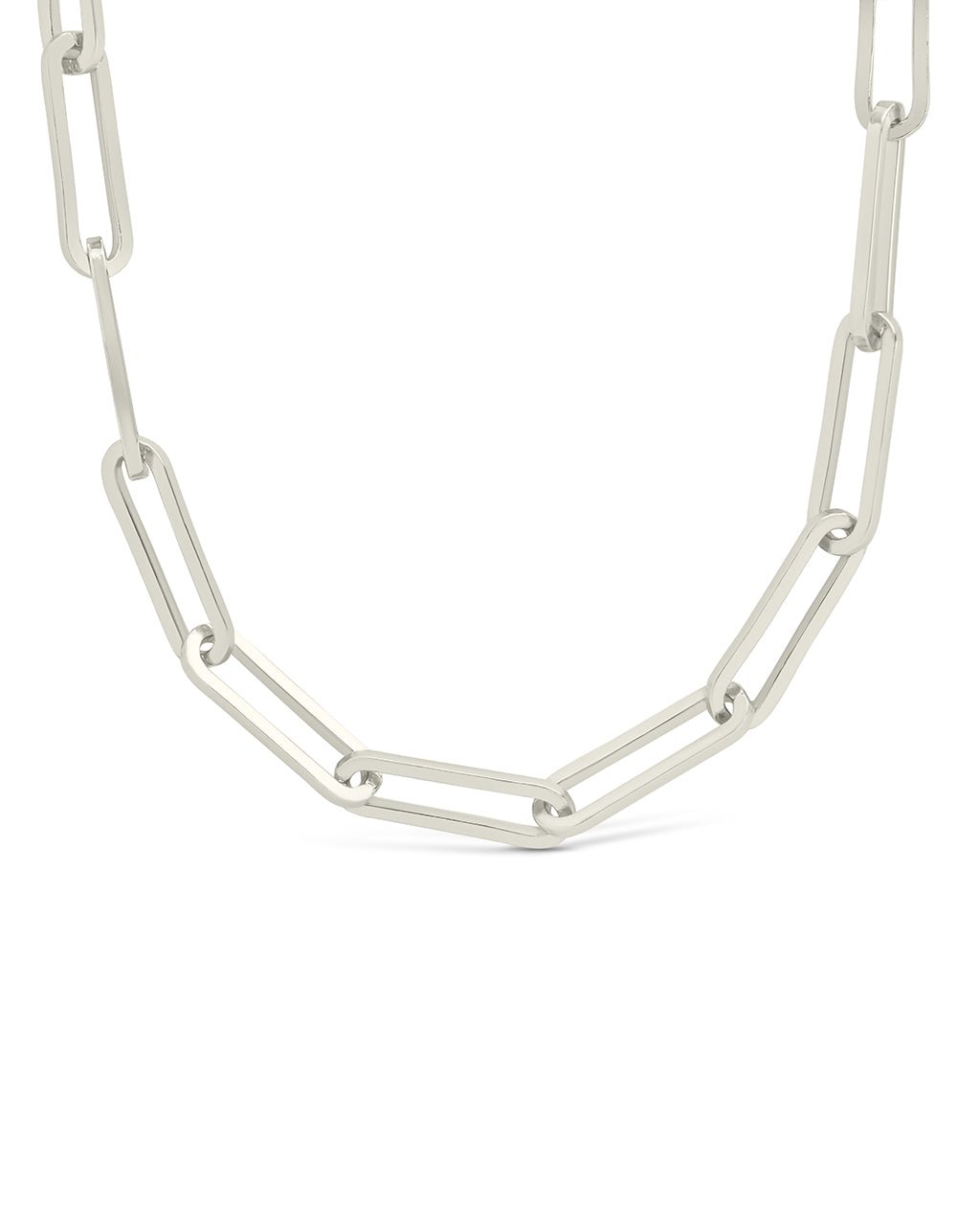 Collier chaîne trombone en argent sterling