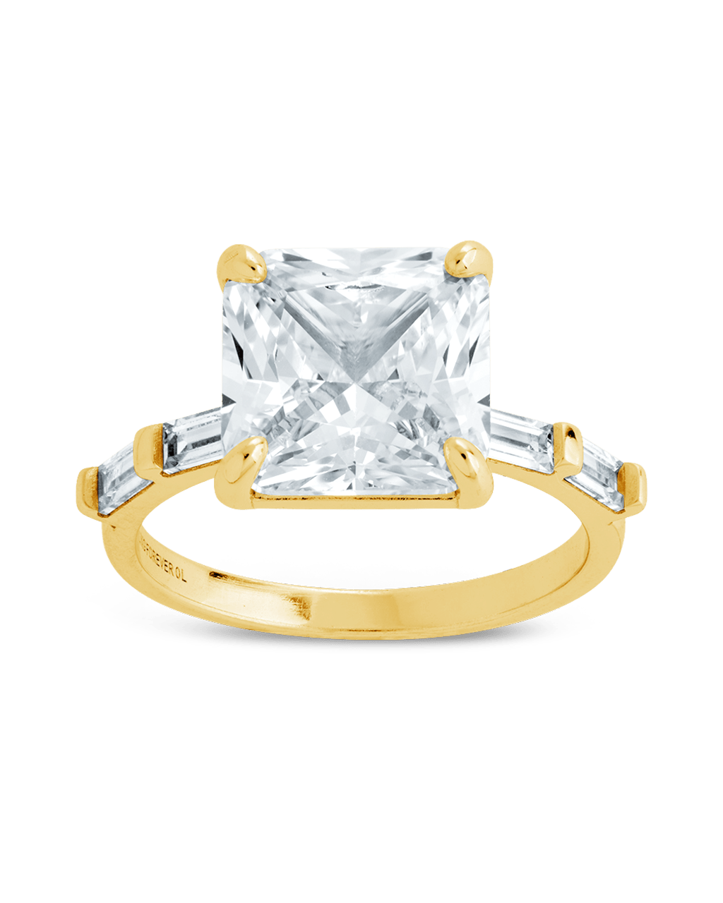 Bague Princesse Baguette en Argent Sterling