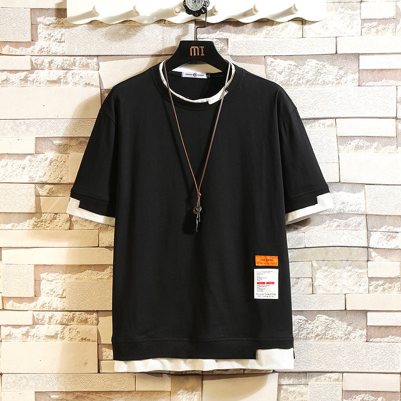 T-shirt color block pour homme - Coupe décontractée