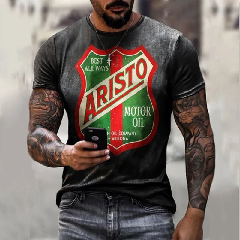 Summer Casual Loose Fit Men's Printed T-Shirt