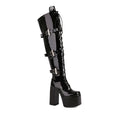 Night Club Over The Knee Lace-up Boots with Buckle