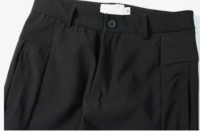 Men's Harem Pants with Dark Stripes and Solid Color