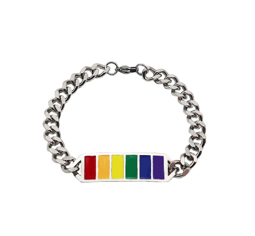 New Titanium Steel Rainbow Bracelet for LGBTQ+ (PB-006)