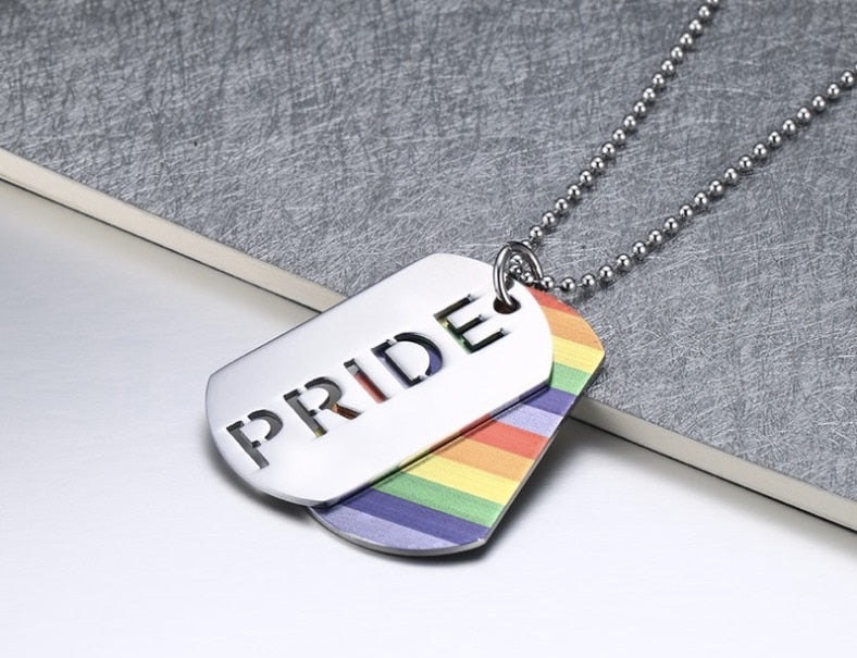 Pride Rainbow Pendant Necklace for LGBTQ+ Jewelry
